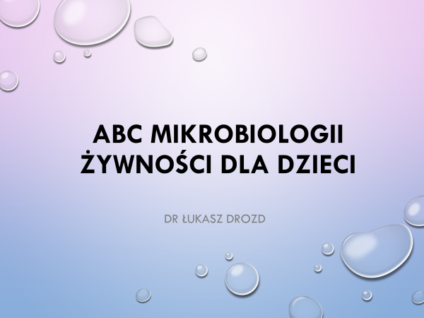 ABC mikrobiologii żywności dla dzieci