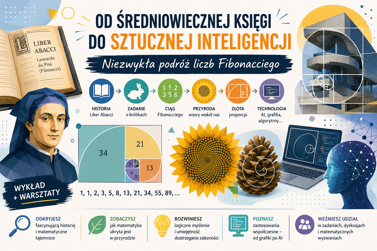 Od średniowiecznej księgi do sztucznej inteligencji. Niezwykła podróż liczb Fibonacciego