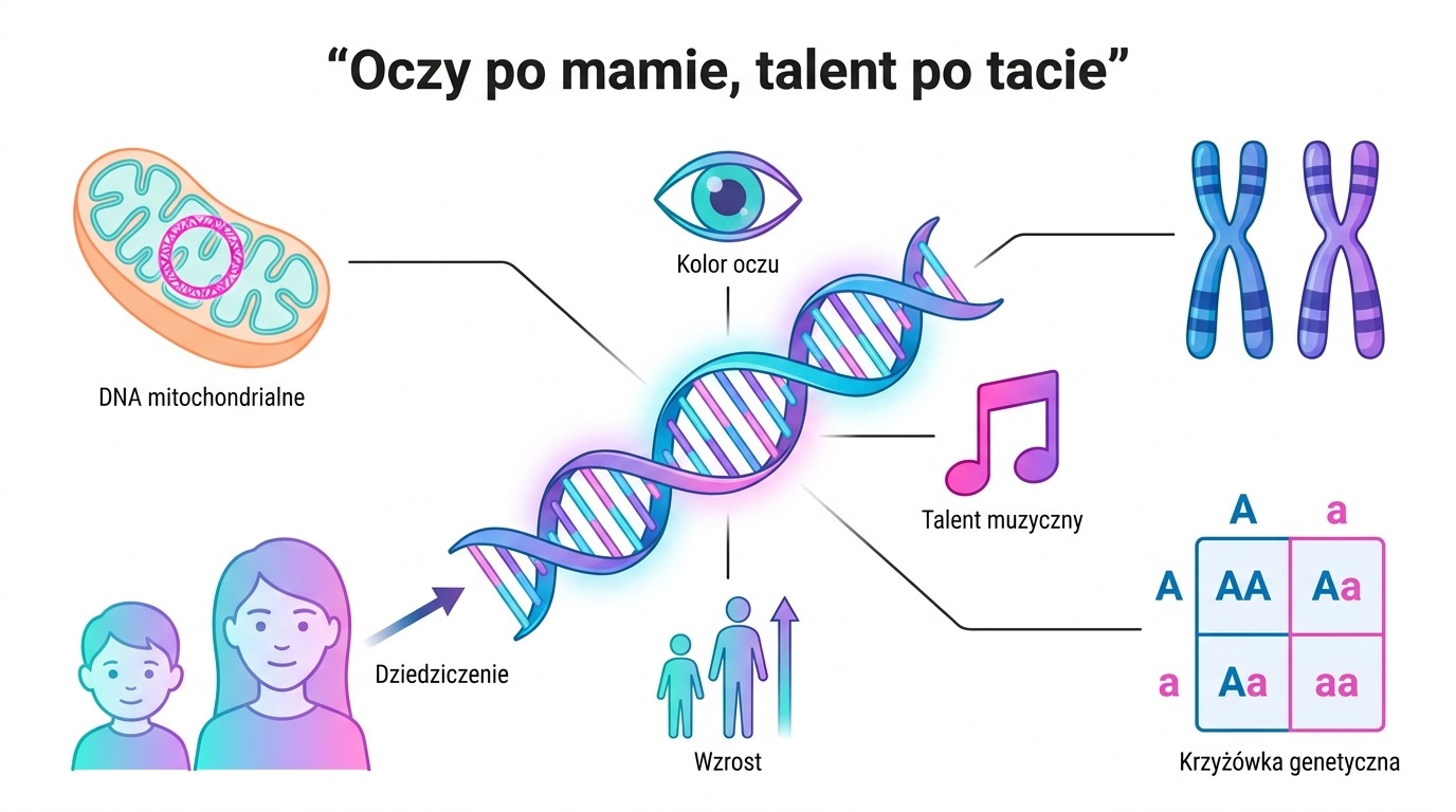 Oczy po mamie, talent po tacie – czyli co o DNA i dziedziczeniu cech każdy wiedzieć powinien