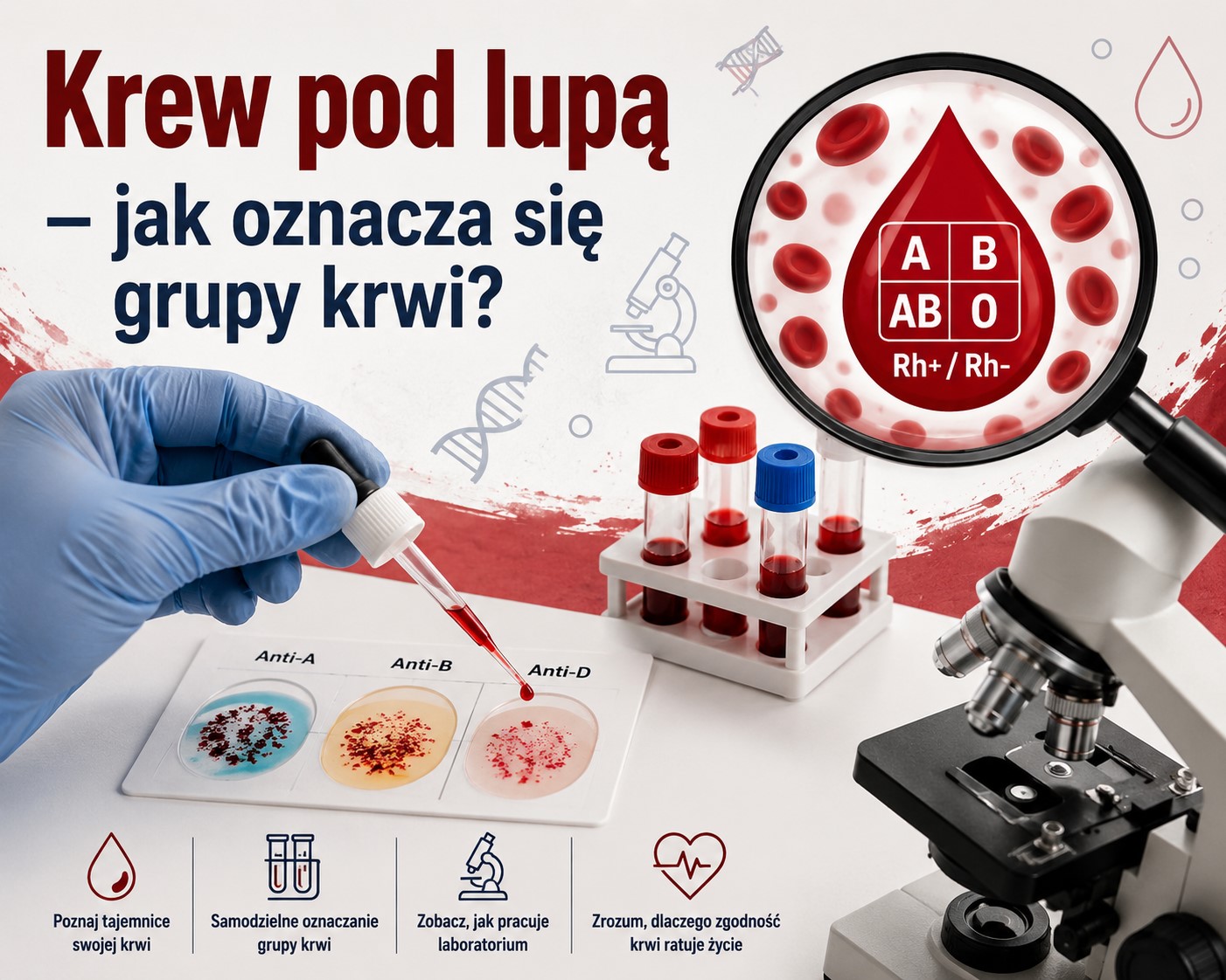 Krew pod lupą – jak oznacza się grupy krwi?