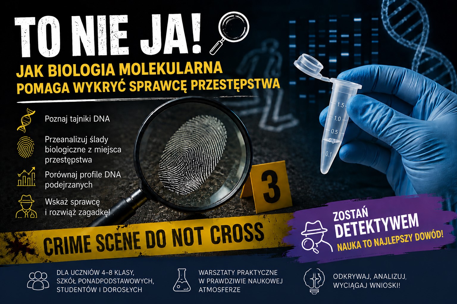 To nie ja! Jak biologia molekularna pomaga wykryć sprawcę przestępstwa