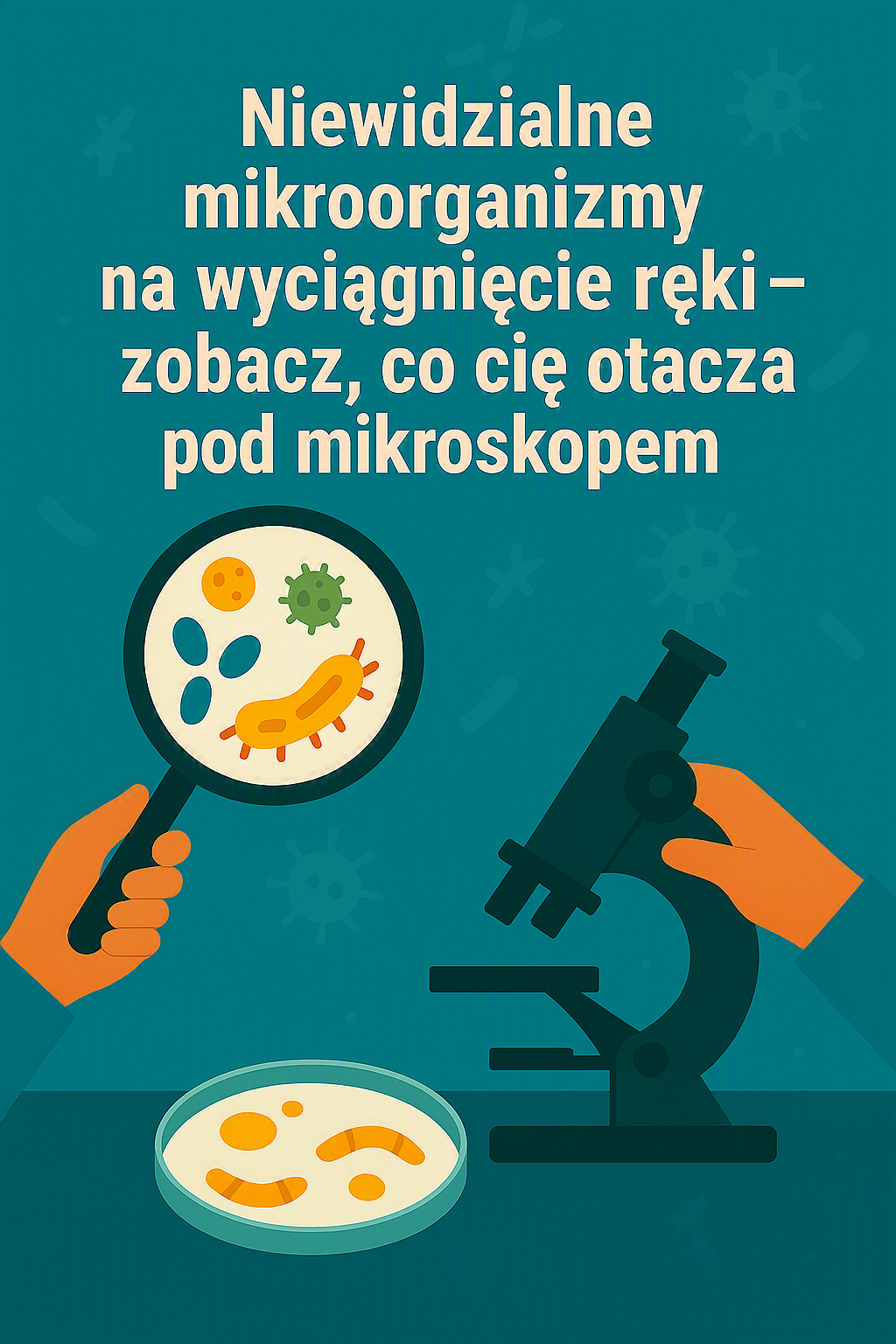 Niewidzialne mikroorganizmy na wyciągnięcie ręki - zobacz pod mikroskopem co cię otacza.