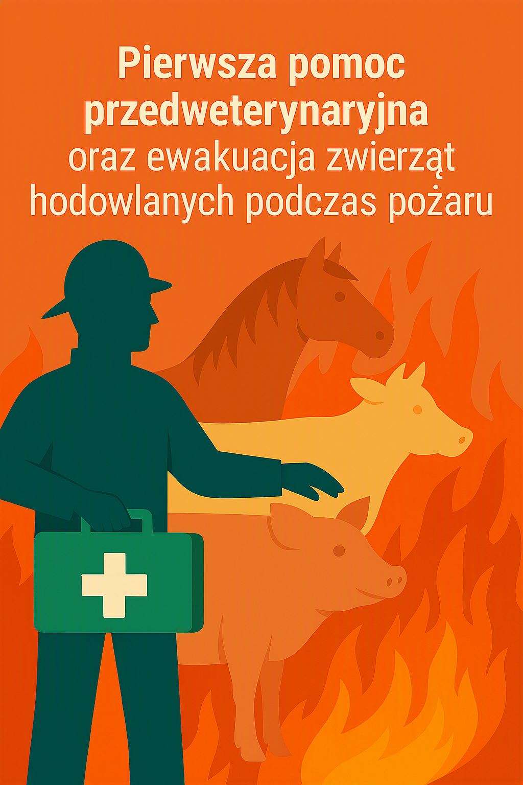 Pierwsza pomoc przedweterynaryjna oraz ewakuacja zwierząt hodowlanych podczas pożaru