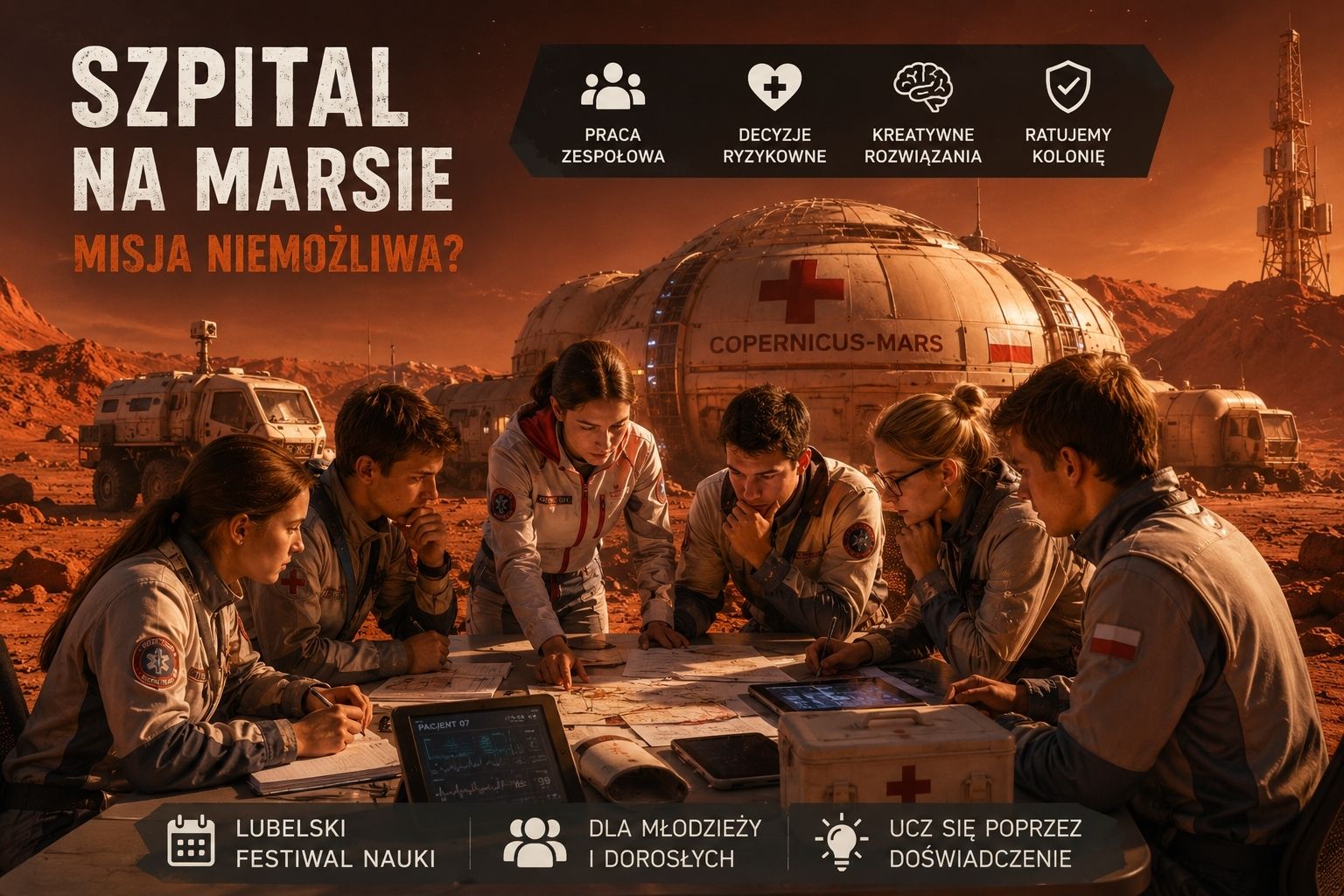 Szpital na Marsie – misja niemożliwa? Jak współpraca i kreatywność ratują życie.