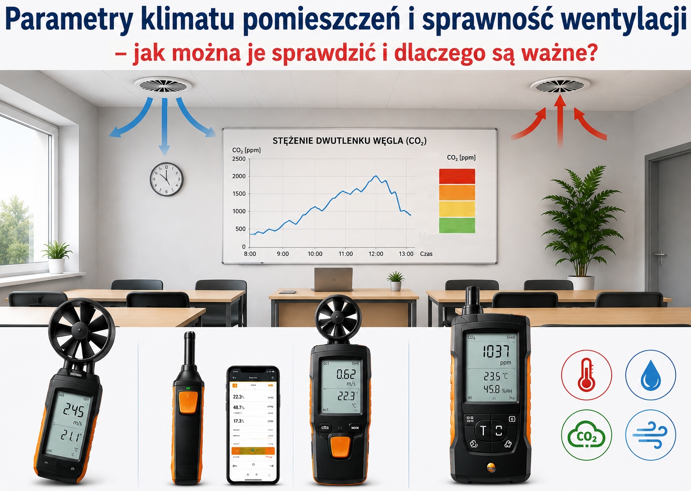Parametry klimatu pomieszczeń i sprawność wentylacji – jak można je sprawdzić i dlaczego są ważne?
