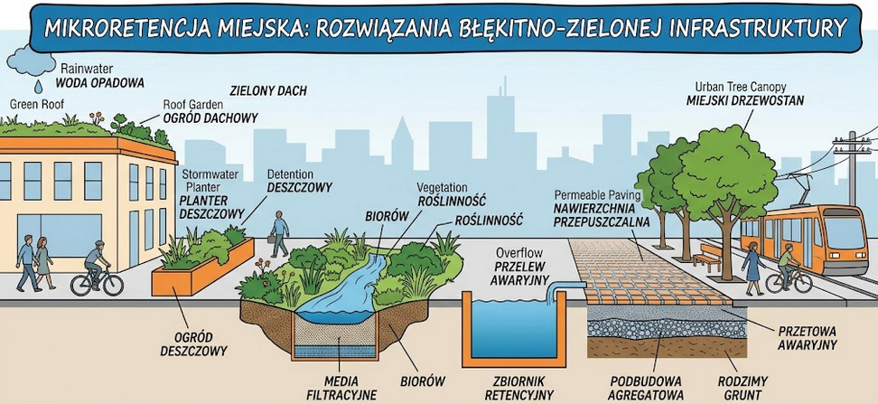 Miasta jak gąbki: inżynieria w walce z miejską suszą i powodziami błyskawicznymi