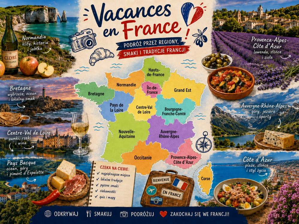Vacances en France ! – Podróż przez regiony, smaki i tradycje Francji.