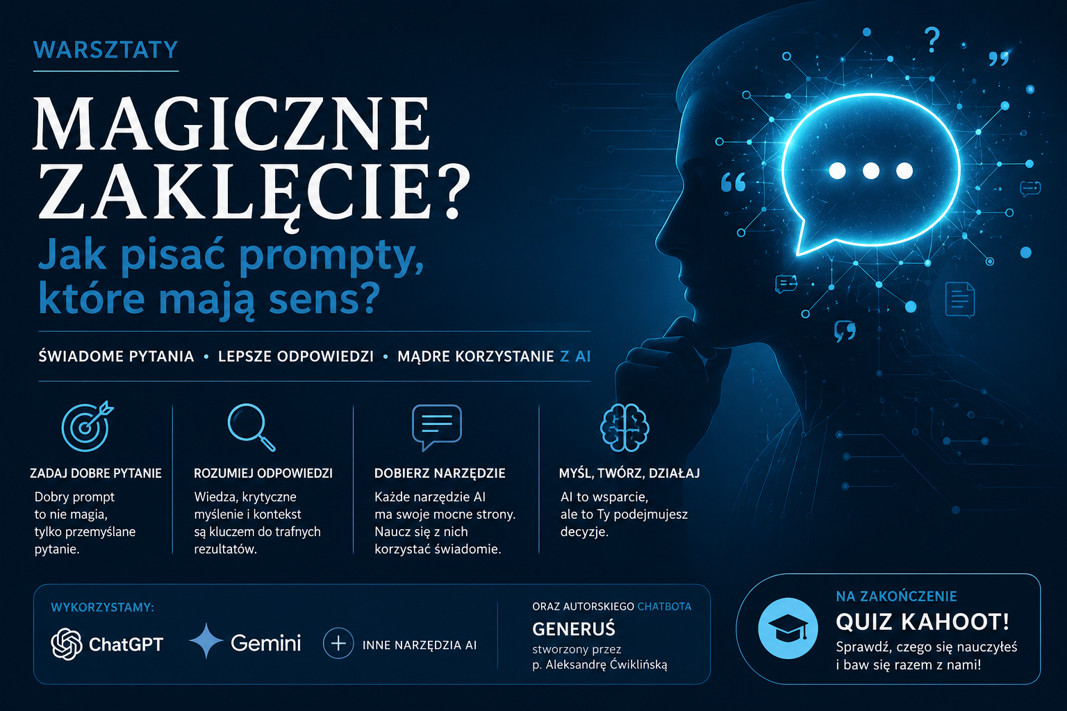 Magiczne zaklęcie? Jak pisać prompty, które mają sens? - warsztaty z AI dla humanistów
