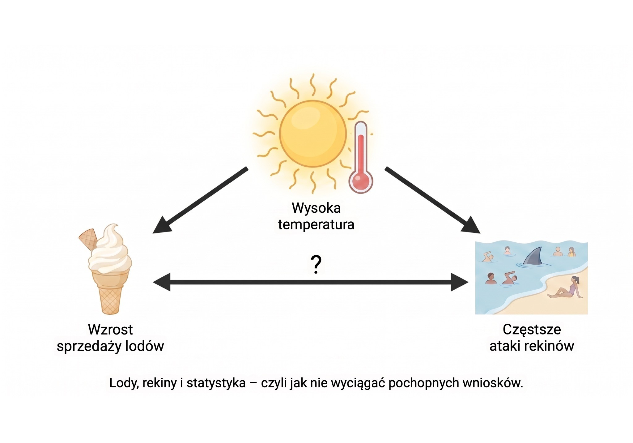 Lody, rekiny i statystyka – czyli jak nie wyciągać pochopnych wniosków