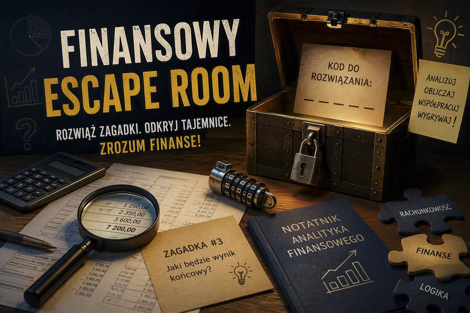 Escape Room Finansowy – odkryj tajemnice świata finansów i rachunkowości
