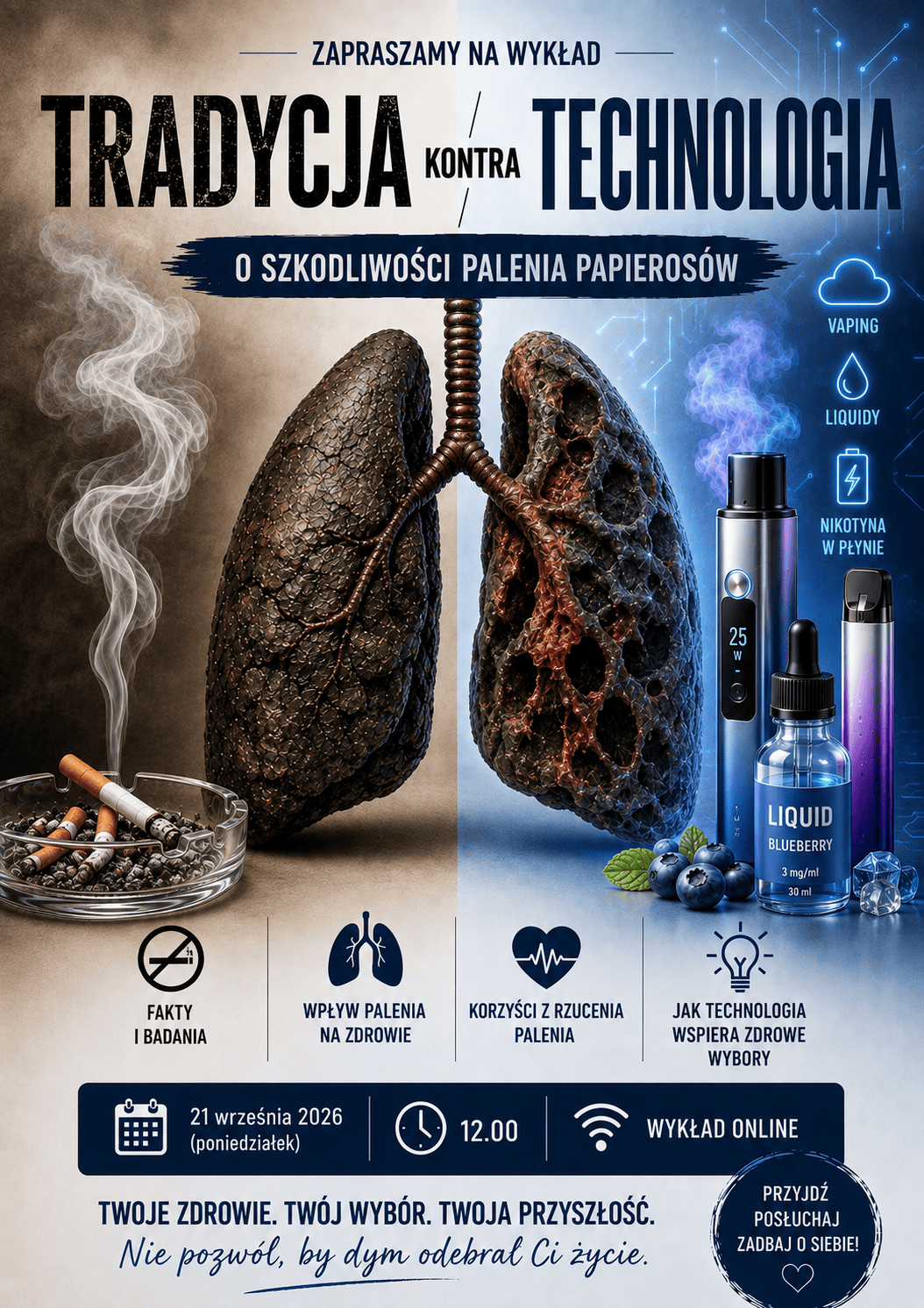 Tradycja kontra technologia - o szkodliwości palenia papierosów