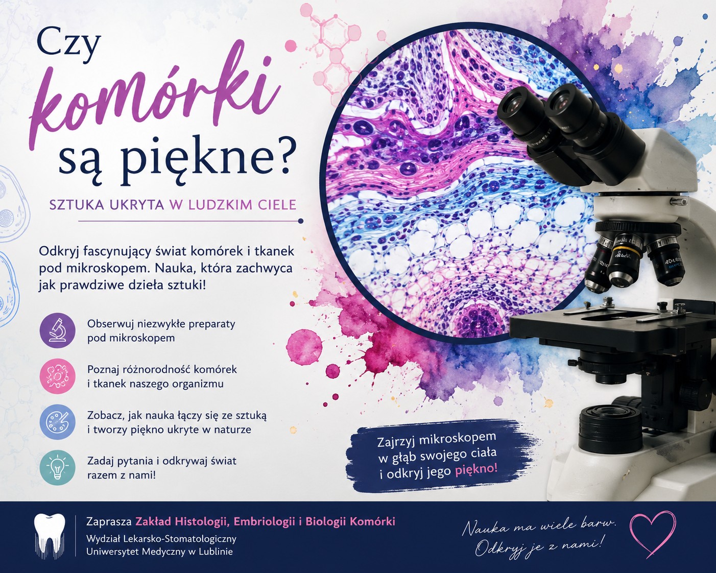 Czy komórki są piękne? Sztuka ukryta w ludzkim ciele.