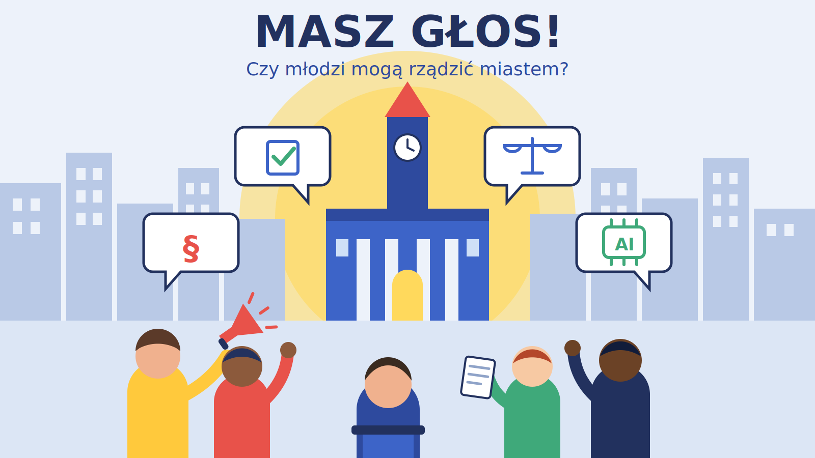 MASZ GŁOS! Czy młodzi mogą rządzić miastem? Gra symulacyjna o demokracji, prawach obywatelskich i podejmowaniu decyzji